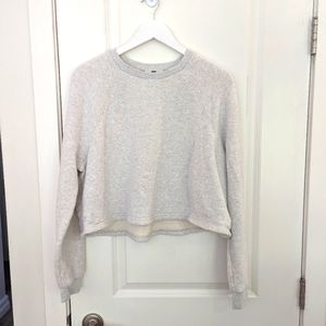 Madewell Cropped Oversized Oatmeal Sweatshirt